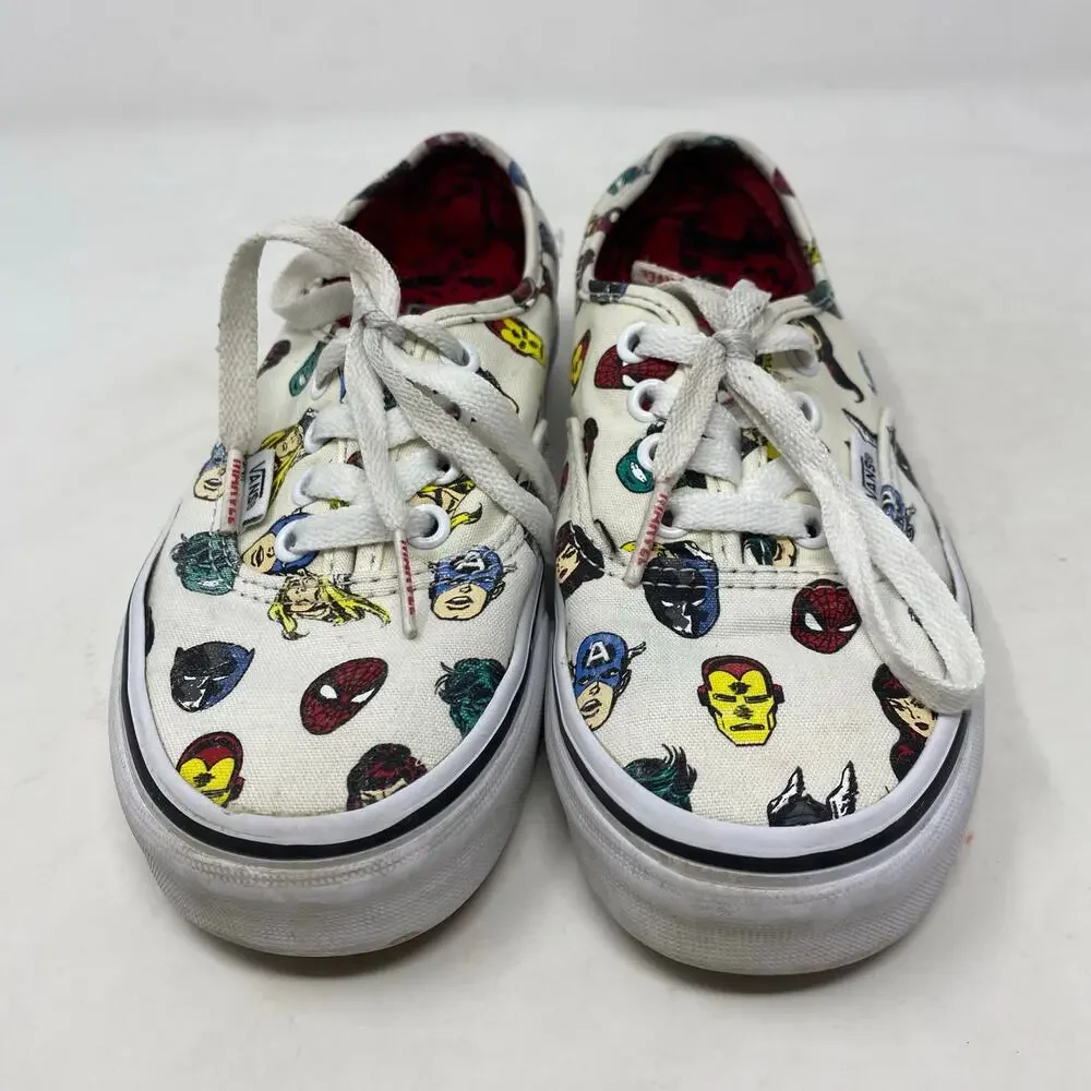 VANS Marvel Avengers Masks Faces Authentic Shoes Womens Size 5